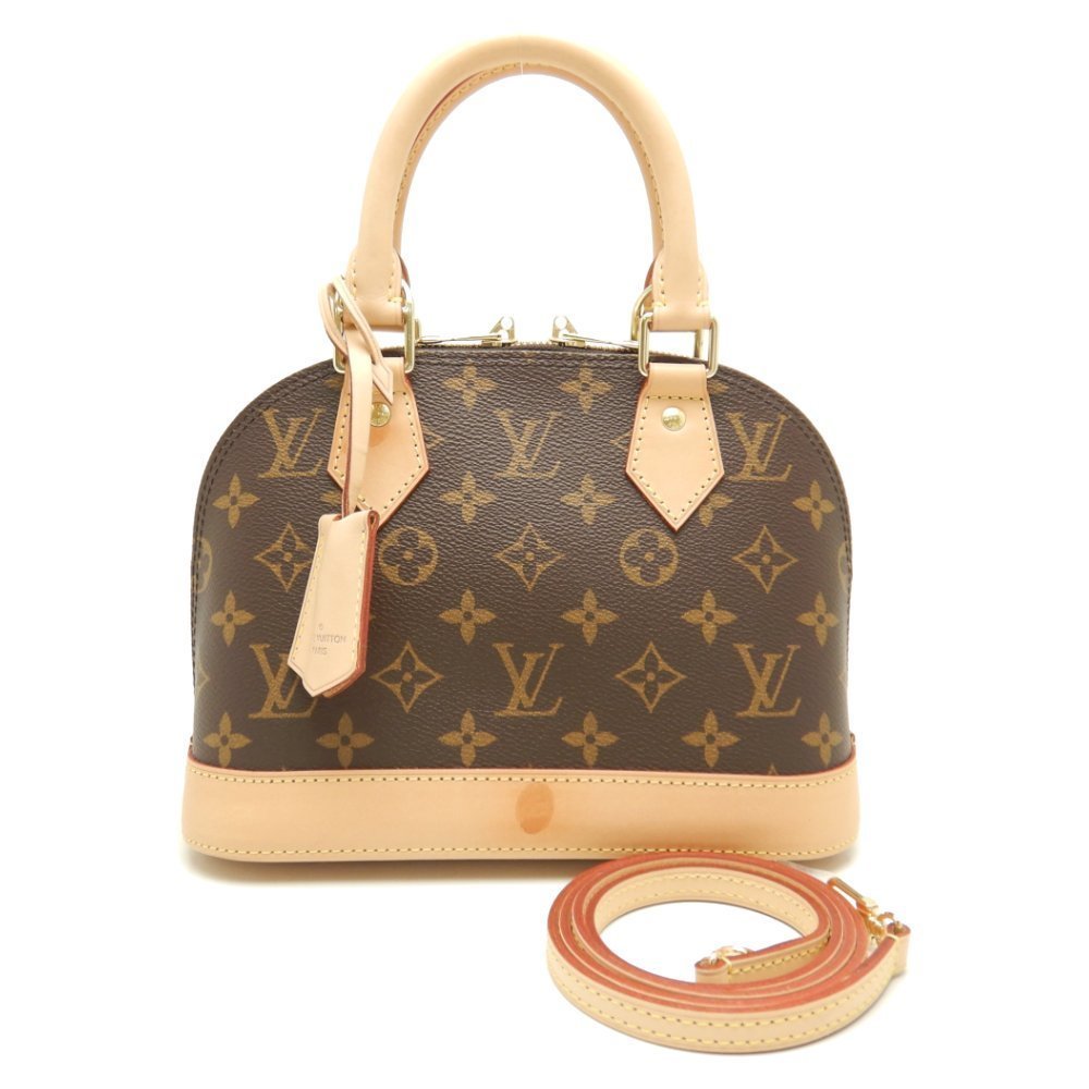 Louis Vuitton Monogram Alma BB Brown 2WAY Handbag